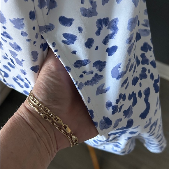 Tommy Bahama Islandzone Aubrey Blue white sleeveless dress pockets ladies medium - Picture 5 of 11